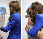 Kate hugs mum ringing 'end of cancer treatment' bell