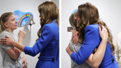 Kate hugs mum ringing 'end of cancer treatment' bell
