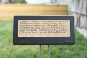 Distraction-free writing gadget BYOK is adding custom extensions